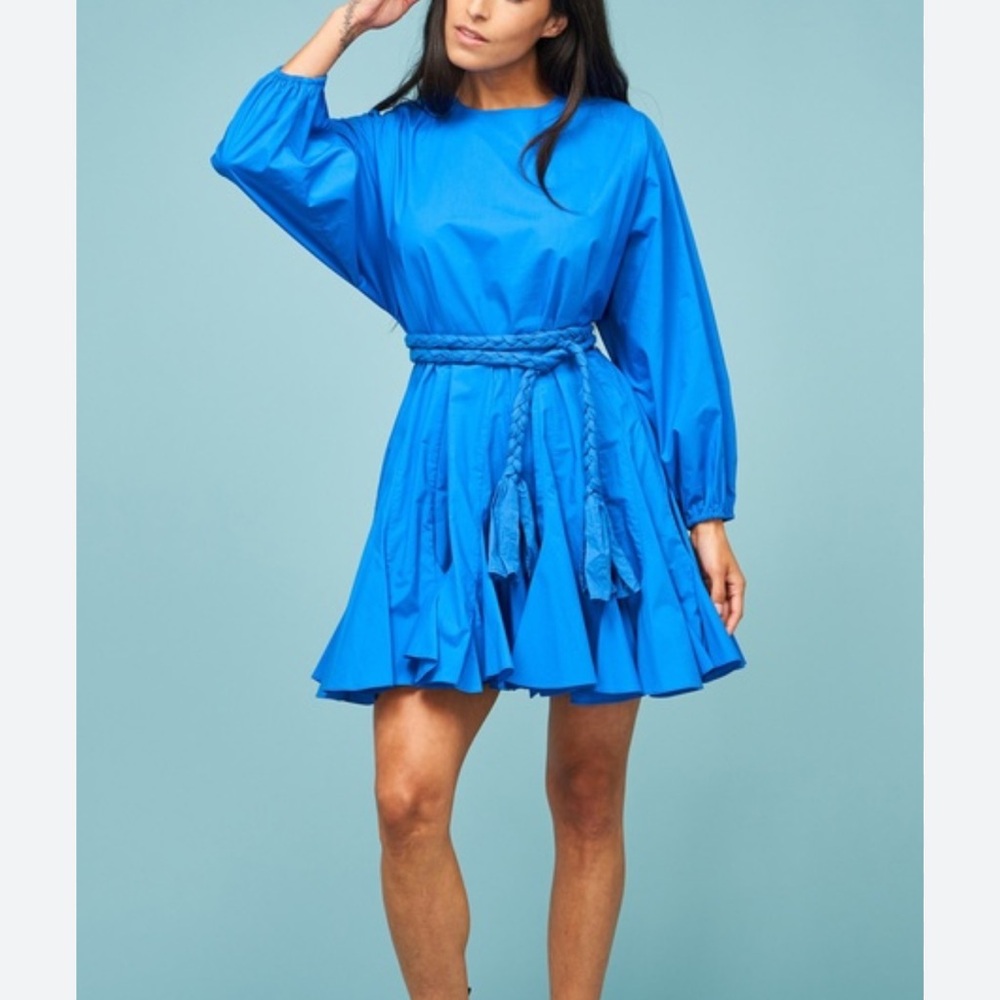 RHODE Braided tie mini dress